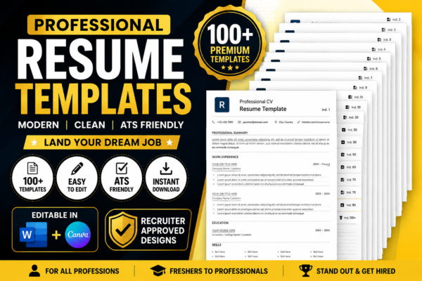 Professional CV & Resume Templates Bundle